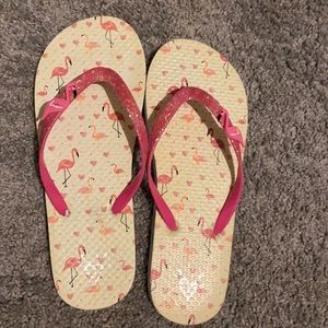 Pink Flamingo Flip-Flops